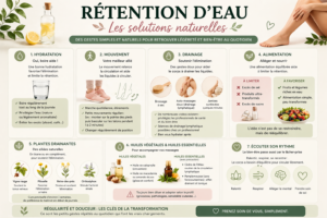 Présentation des différents léviers naturels actionnables pour réduire la rétention d'eau 